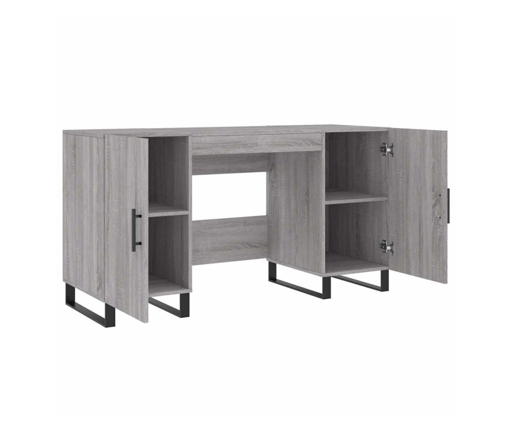 Radni stol, sonoma siva, 140x50x75 cm, kompozitno drvo - 5