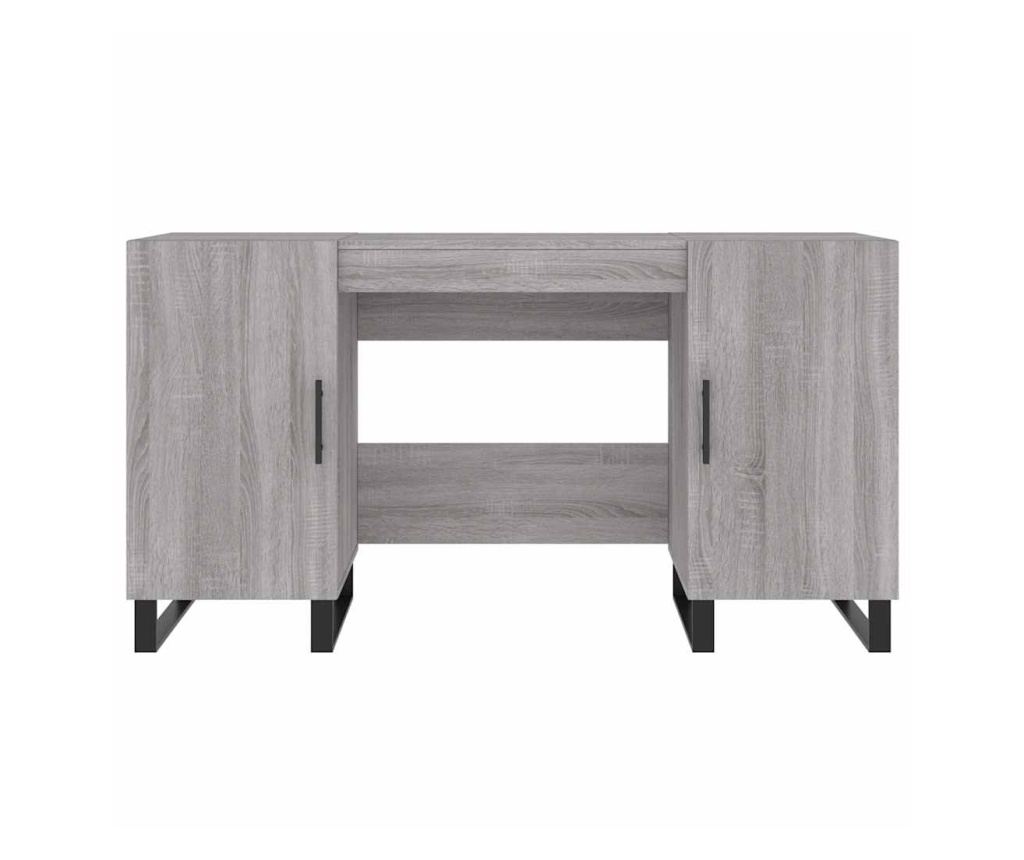 Radni stol, sonoma siva, 140x50x75 cm, kompozitno drvo - 6