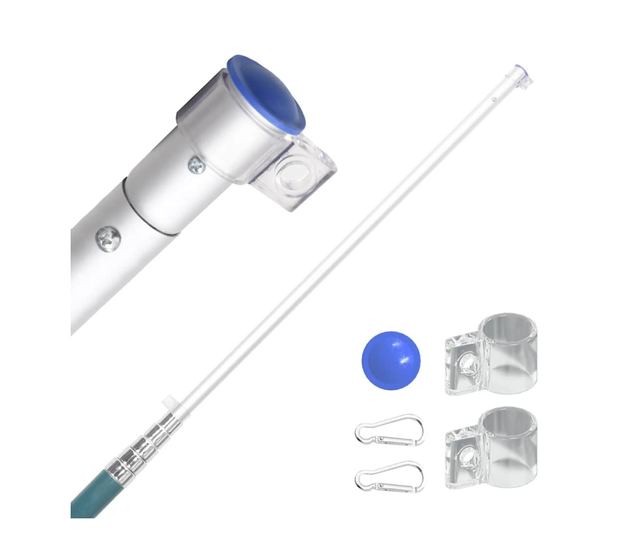 Италианско знаме и алуминиев прът, 5,55 м