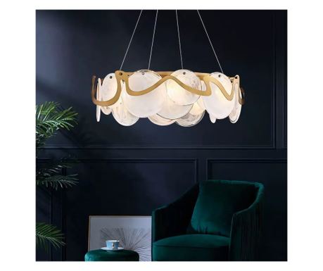 Κρεμαστό Φωτιστικό Οροφής Toolight App1544-8Cp Χρυσό Πινέλο, 58X58X4Cm