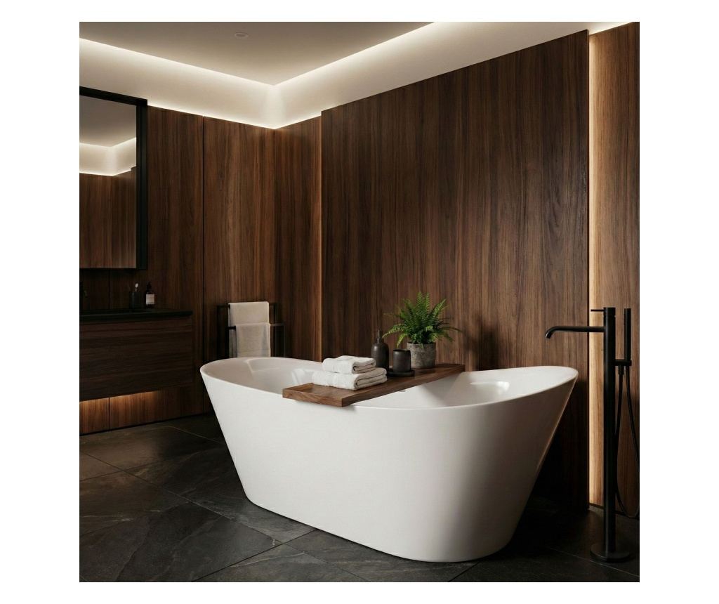 Rea ελεύθερη μπανιέρα Lusso Slim 170 Λευκό 170,5X74X71,5CM - 3