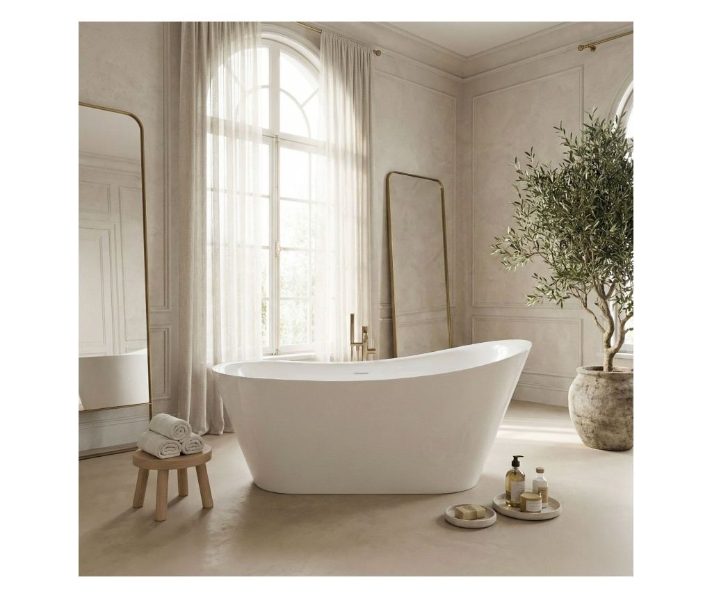Rea ελεύθερη μπανιέρα Lusso Slim 170 Λευκό 170,5X74X71,5CM - 4