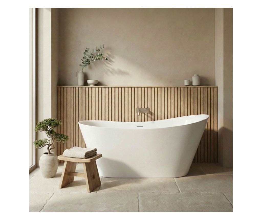 Rea ελεύθερη μπανιέρα Lusso Slim 170 Λευκό 170,5X74X71,5CM - 6
