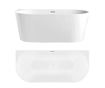 Rea μπανιέρα τοίχου Capri Slim 150 Λευκό 150X74,5X58CM thumbnail 2