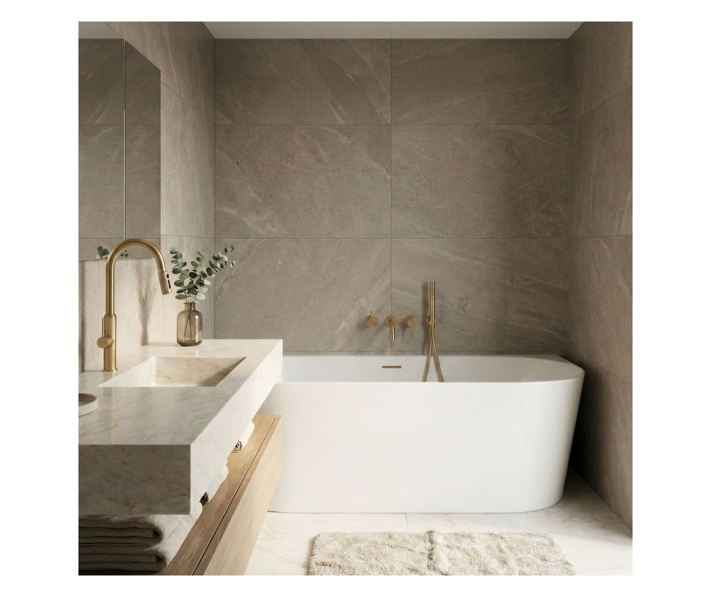 Rea μπανιέρα τοίχου Capri Slim 150 Λευκό 150X74,5X58CM - 5