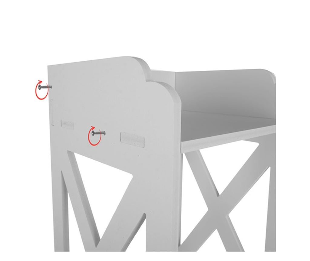 Ruhhy Dulap de baie cu suport pentru hârtie igienică, Design compact, 80x20x20cm - 4