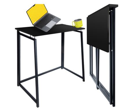 Ruhhy 26117 Birou Pliabil, Negru, Stil Loft