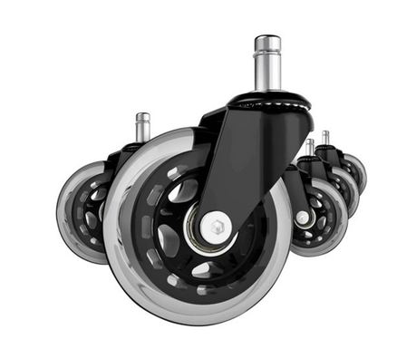 Set de 5 Roți de Înlocuire pentru Scaun de Birou Malatec, Diametru 11mm