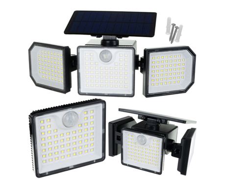 Solarna svetilka 167 LED 500lm IP65 z detektorjem gibanja in mraka