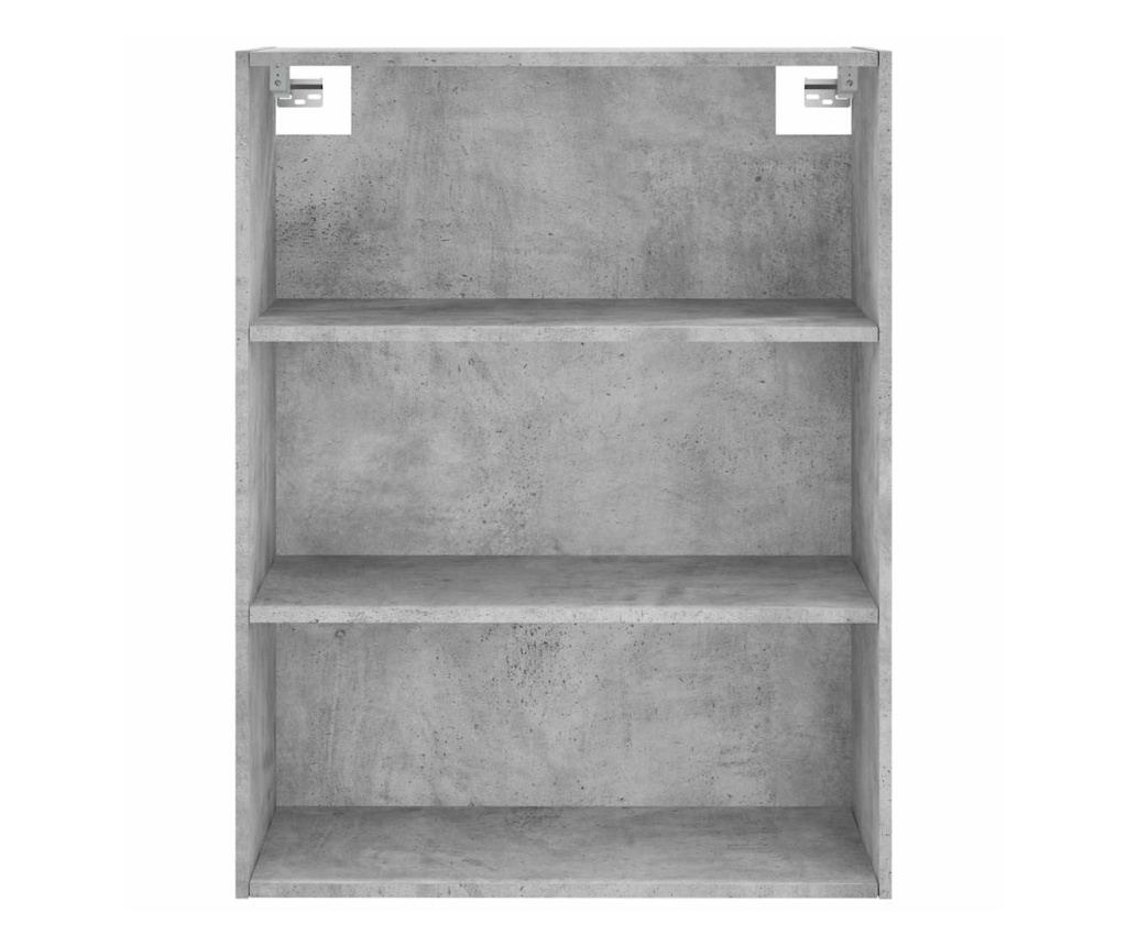 Visoki ormar, betonsko siva, 69,5x34x180 cm, kompozitno drvo - 6