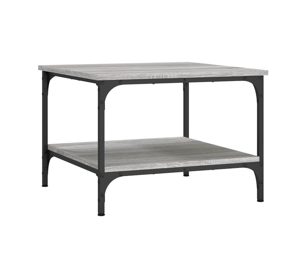 Klub stol, sonoma siva, 55x55x40 cm, konstruirano drvo - 5