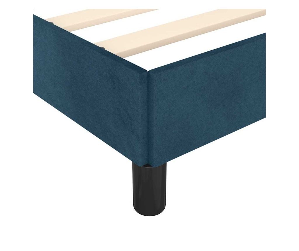 Легло с табла, тъмносиньо, 120x200 см, кадифе - 9