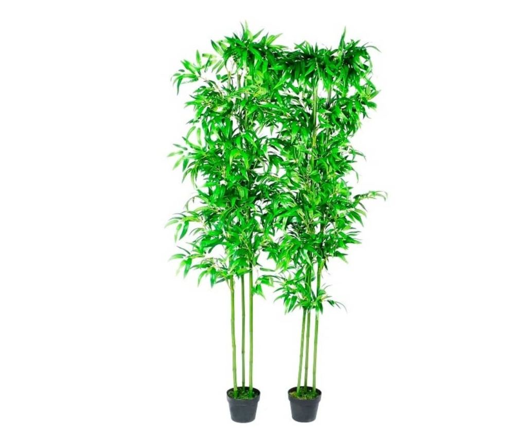 Set od 2 umjetne biljke bambusa za uređenje doma, 190 cm - 4