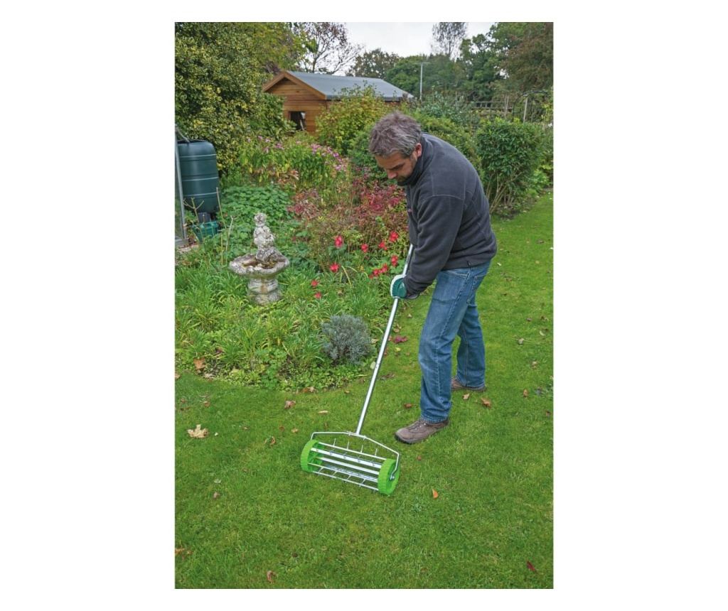Draper Tools Provzdušňovač trávníku s bubnem, 450 mm, zelený - 5