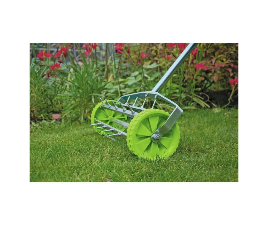Draper Tools Provzdušňovač trávníku s bubnem, 450 mm, zelený - 6