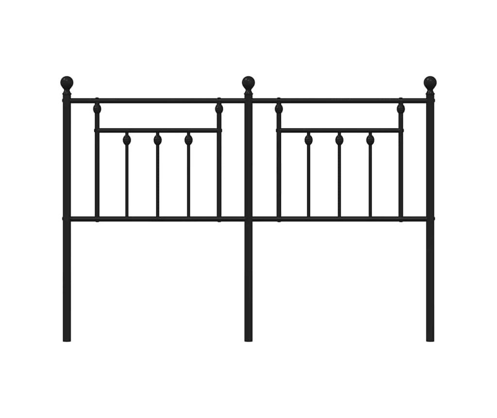 Metalni okvir kreveta, crni, 135 cm - 4