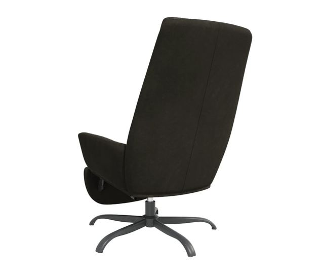 Naslanjač z oporo za noge, črn, žameten