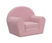 Otroški kavč, roza, mehek pliš