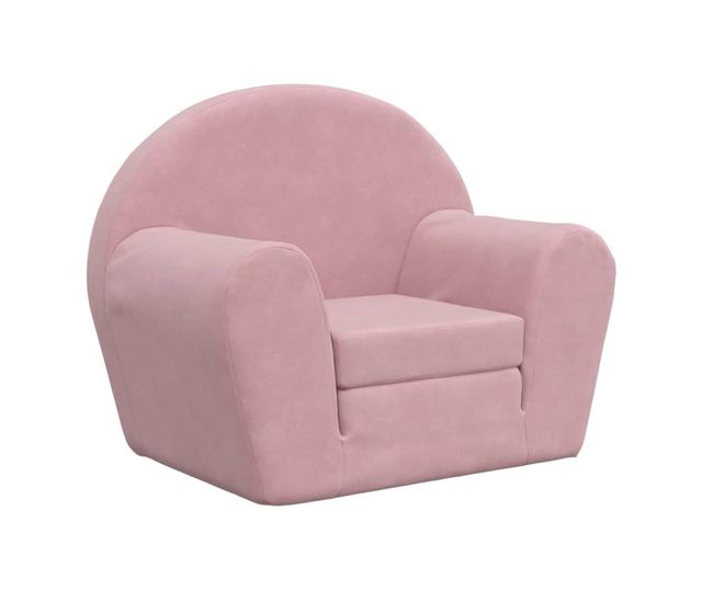 Otroški kavč, roza, mehek pliš