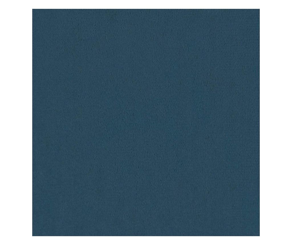 Boxspring krevet s madracem, tamnoplavi, 160x200 cm, baršun - 7