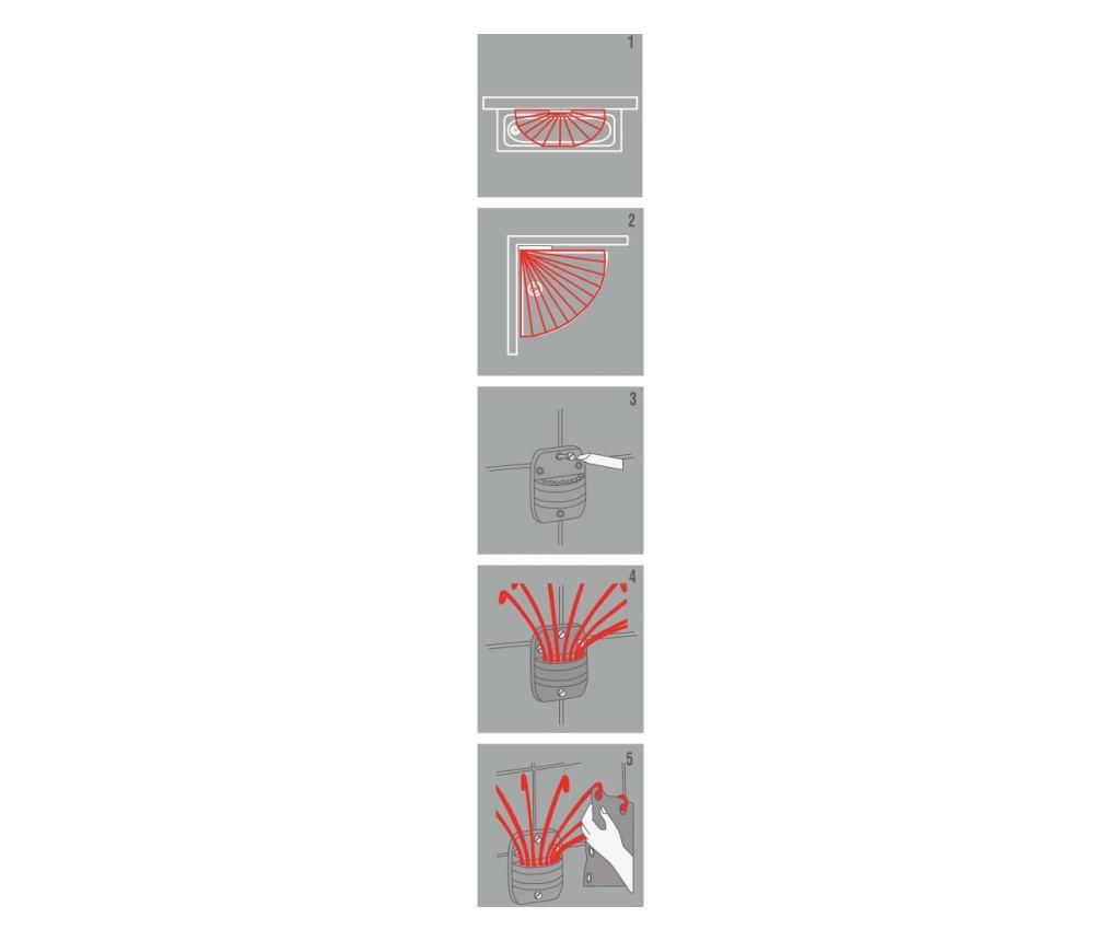 Uchwyt na zasłonę prysznicową Sealskin Umbrella Corner, chromowany - 4