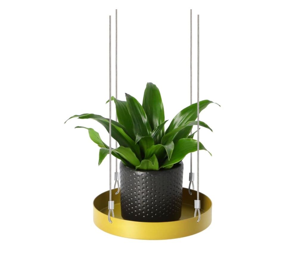 Esschert Design Akasztós Növényltál, Arany, Kerek, S - 3