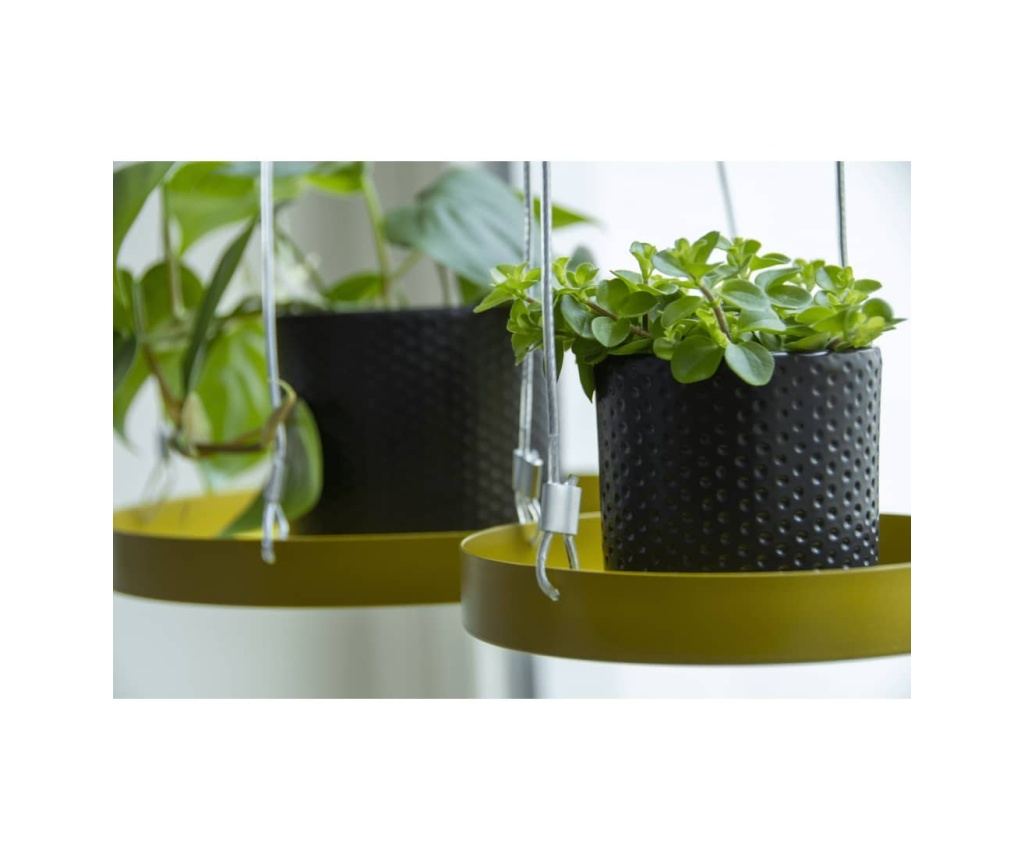 Esschert Design Akasztós Növényltál, Arany, Kerek, S - 5