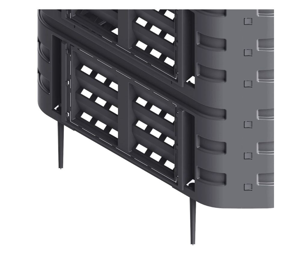 Garden Composter, Black, 93.3x93.3x146 cm, 1000 L - 5
