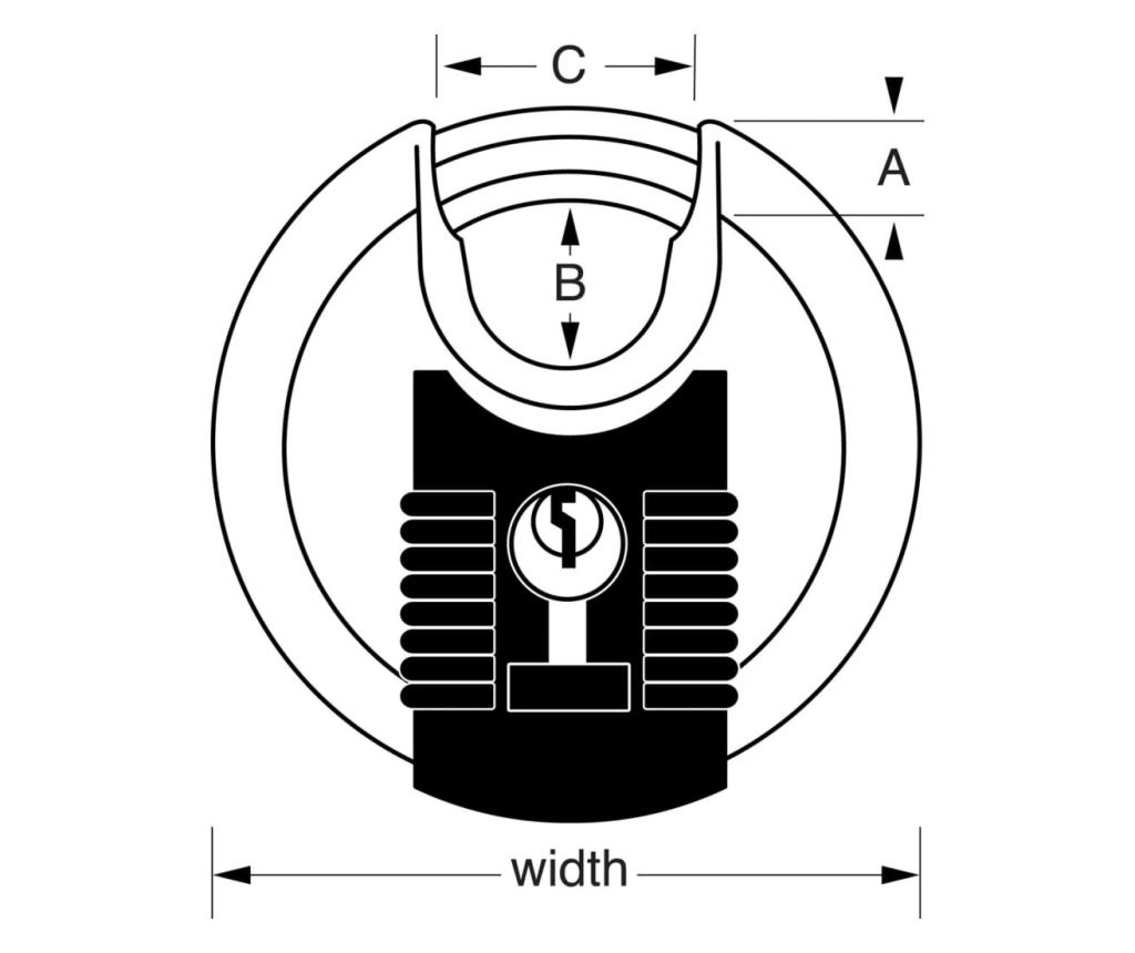 Master Lock Excell Kružna brava, nehrđajući čelik, 70 mm M40EURDNUM - 5