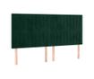 LED Табла за легло, Тъмнозелено, 200x5x118/128 см, Кадифе thumbnail 3
