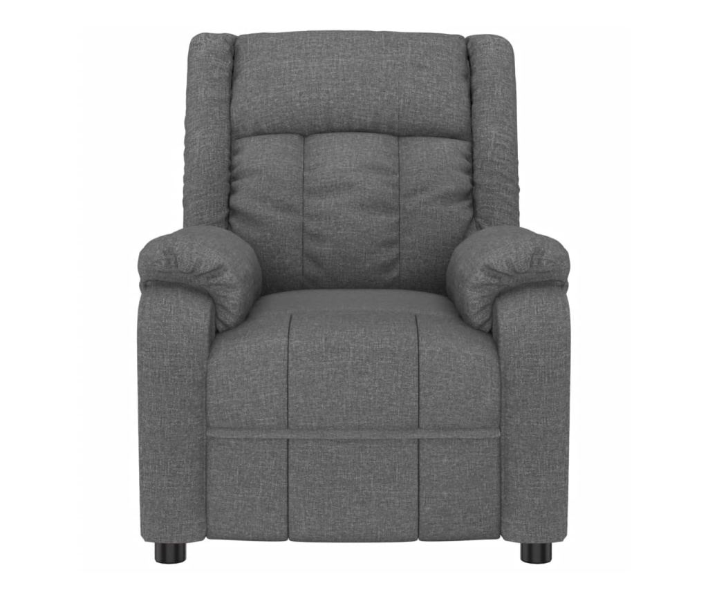 Електрически масажен стол с функция за накланяне, тъмносив, плат - 4