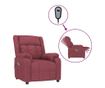 Електрически масажен реклайнер, бордо, текстил