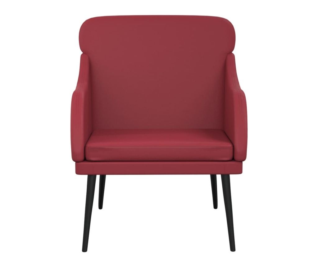 Фотьойл, цвят бордо, 63x76x80 см, изкуствена кожа - 3