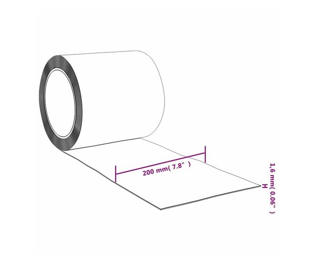 Врати завеса, червена, 200 мм x 1.6 мм, 25 м, PVC