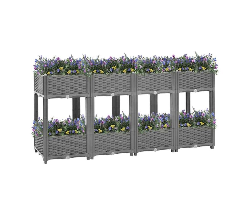 Повдигната градинска леха, 160x40x71 см, Полипропилен - 2