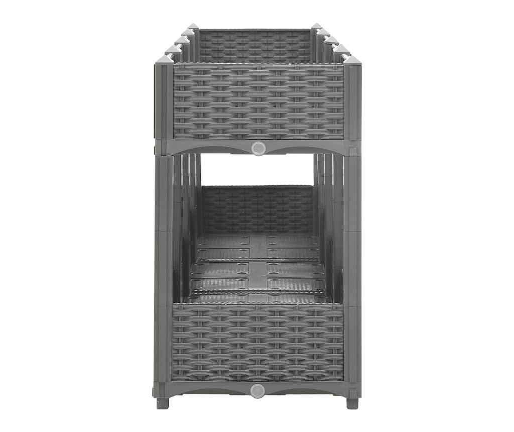 Повдигната градинска леха, 160x40x71 см, Полипропилен - 4