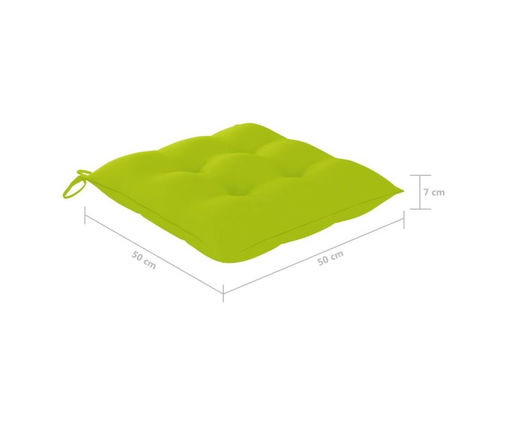 Градински столове с масичка за чай и възглавници, масивна акациева дървесина - 12
