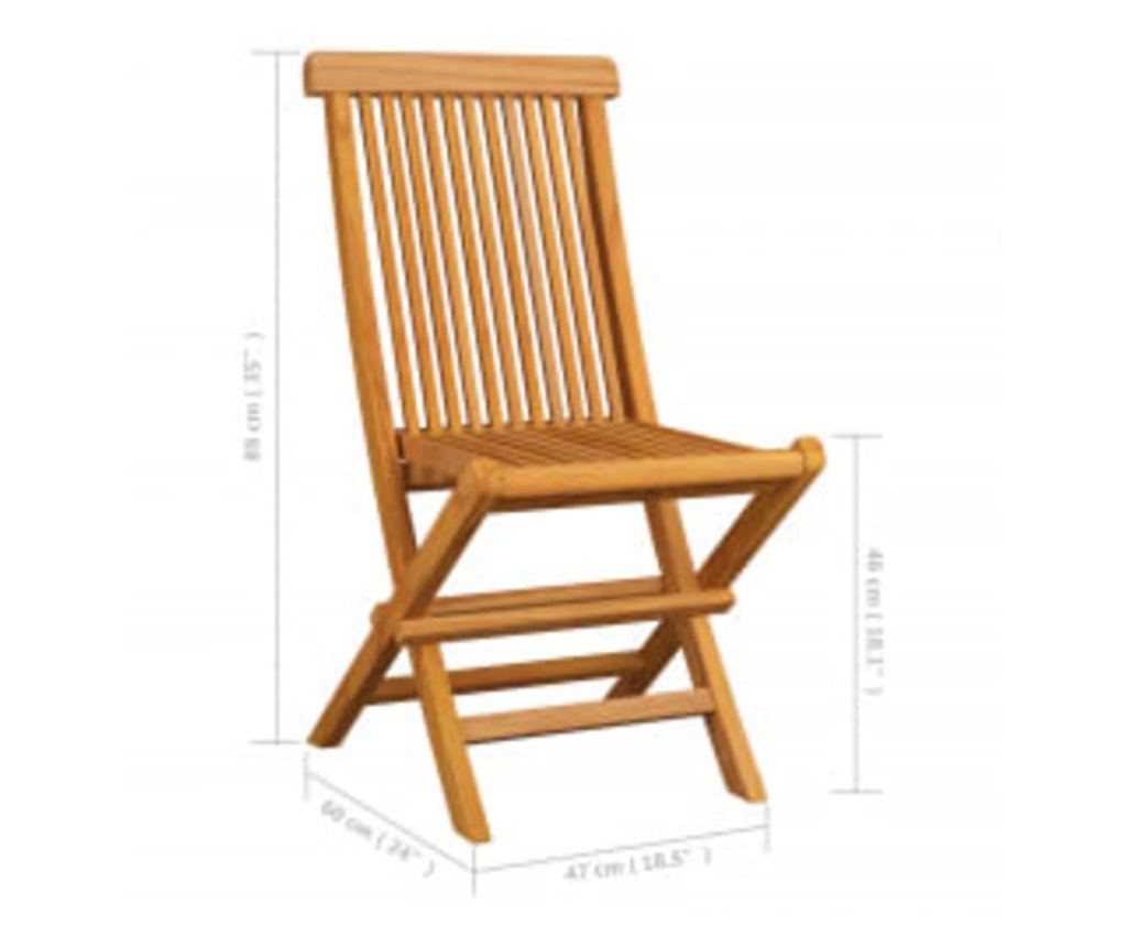 Градински столове с възглавници в цвят таупе сиво, 4 бр., масивна тикова дървесина - 11