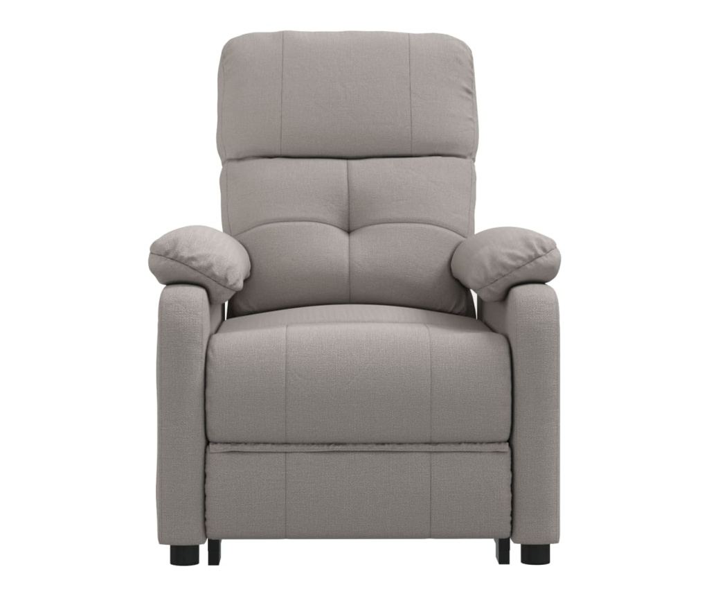 Повдигащ фотьойл, таупе сиво, текстилна материя - 4