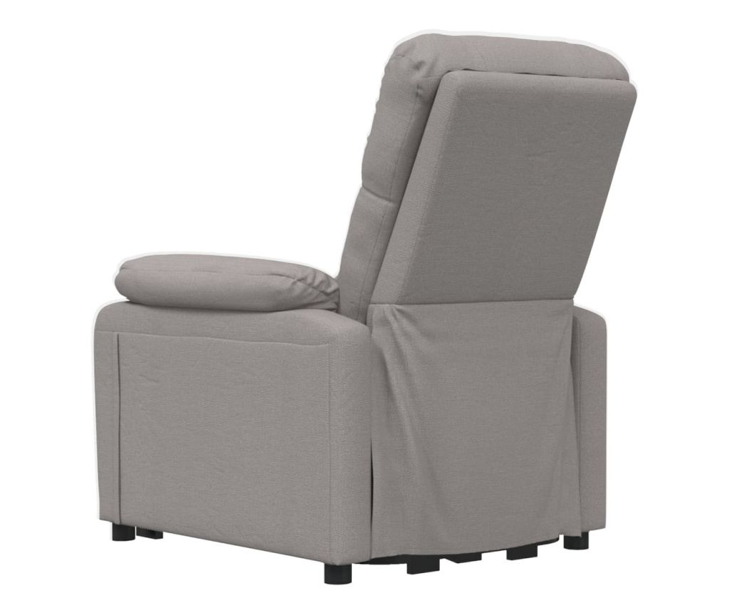 Повдигащ фотьойл, таупе сиво, текстилна материя - 6