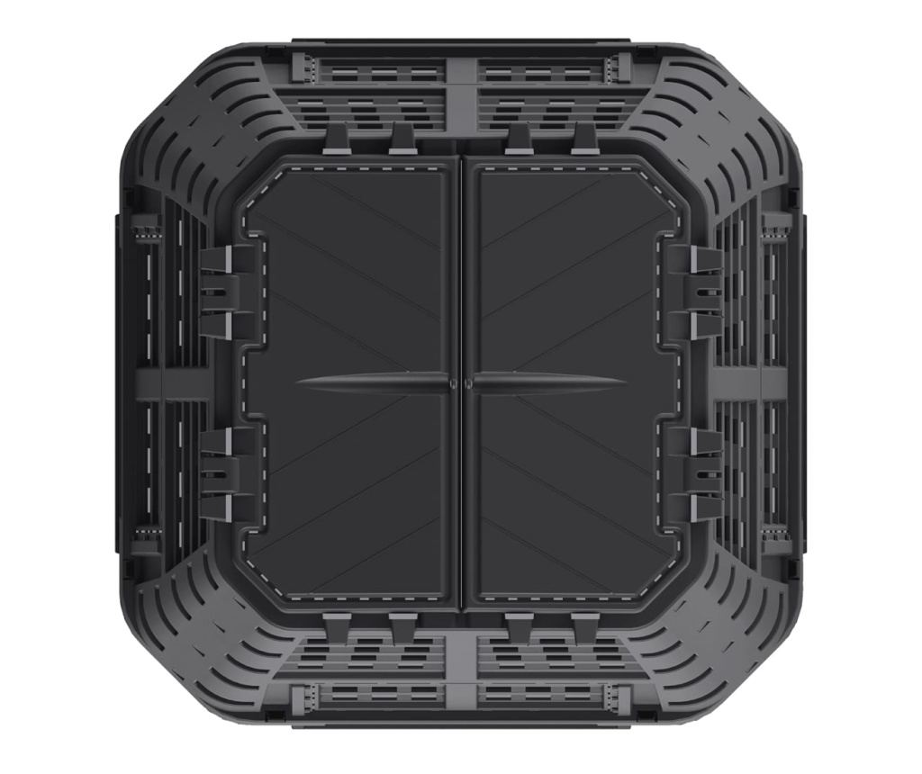 Garden Composter, Black, 93.3x93.3x146 cm, 1000 L - 4
