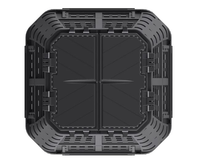 Градински компостер, Черен, 93.3x93.3x146 см, 1000 л