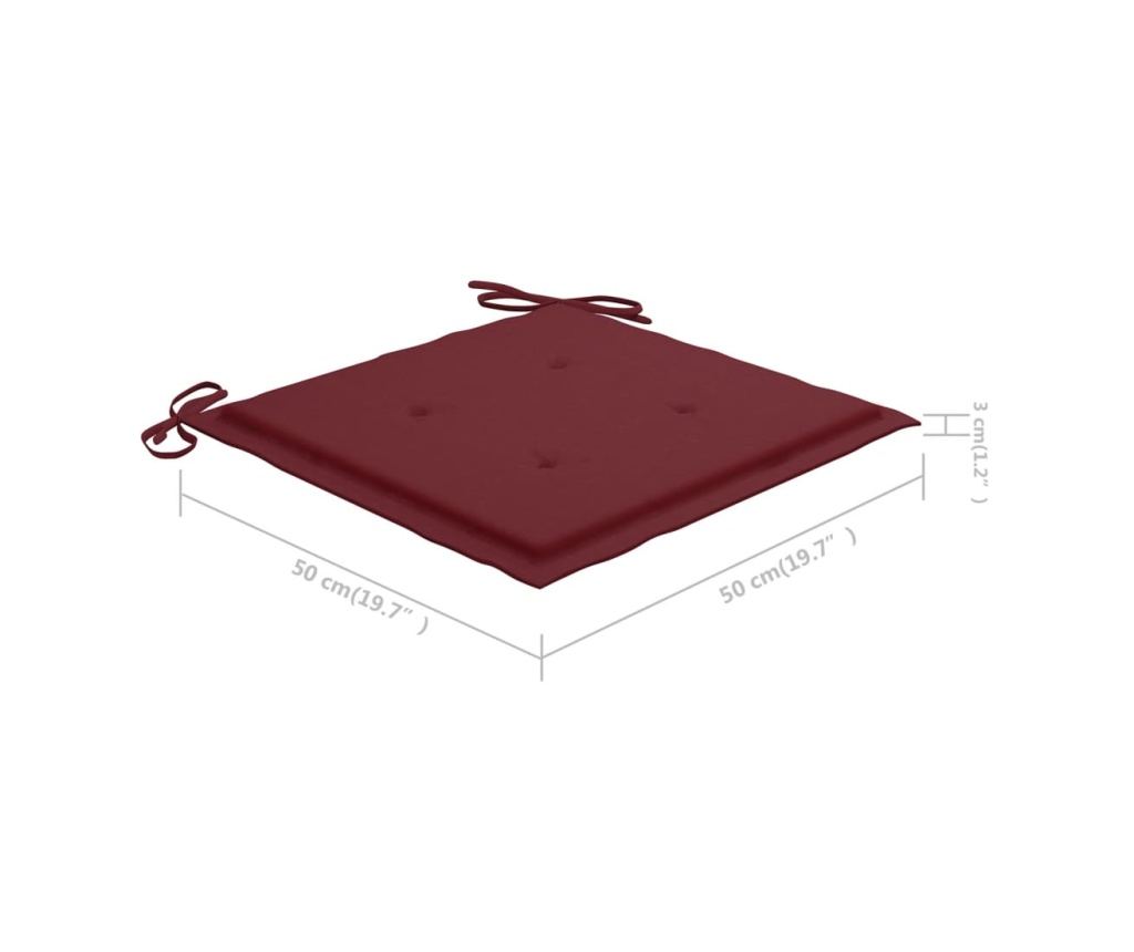 Градински столове с масичка за чай и възглавници, масивна акациева дървесина - 12