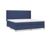 Боксспринг легло с матрак, синьо, 200x200 см, текстил thumbnail 2