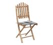 Сгъваеми градински столове, 2 бр., с възглавници, бамбук thumbnail 2
