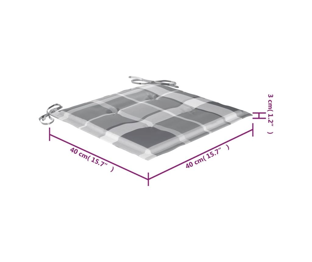 Сгъваеми градински столове, 2 бр., с възглавници, бамбук - 12