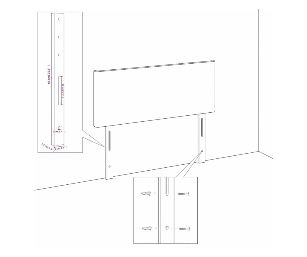 Легло с табла, тъмносиньо, 120x200 см, кадифе - 12