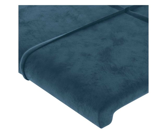 Рамка за легло с табла, тъмносиня, 100x200 см, кадифе