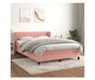Боксспринг легло с матрак, розово, 140x200 см, кадифе thumbnail 1