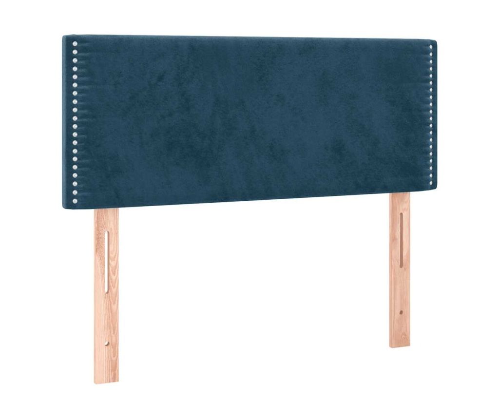 Боксспринг легло с матрак, тъмносиньо, 100x200 см, кадифе - 6